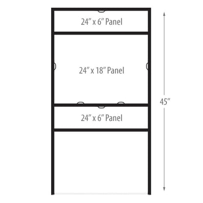H-Frame Double Rider Sign Holders (Slide-In)